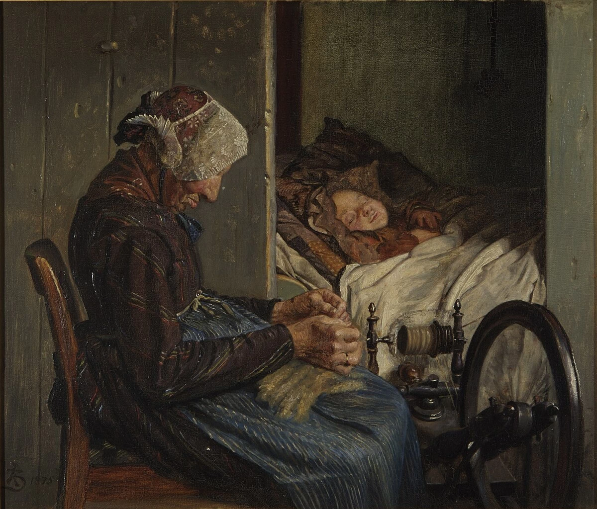 Kristian Zahrtmann - Nonna con il nipote, Statens Museum for Kunst, Copenaghen